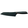 Нож кухонный Нож сантоку FISKARS Edge, 30.3x5.1 см, лезвие: 17 см, черный