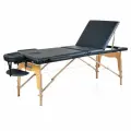 Массажный складной стол Mizomed Standart 3, черный, с подъемной спинкой