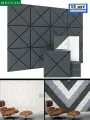 BEIYIN 12 шт Акустическая панель 30x30x0.9cm Звукоизоляционные и шумоподавляющие материалы Декорация комнаты