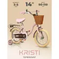 Велосипед двухколесный детский 14, рост 90-110 см, на 3 года 4 года 5 лет, для девочки, TOPEMOUNT KRISTI