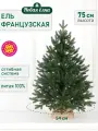 Искусственная ель Новая ёлка Французская Премиум, литая, зелёная, 0,75 м