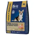 Brit Сухой корм премиум класса с курицей для взрослых собак средних пород, 15 кг.