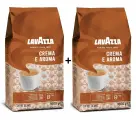 Кофе в зернах Lavazza Crema e Aroma, средняя обжарка, шоколадный вкус, 1кг, 2 упаковки