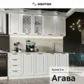 Кухонный гарнитур Агава 1,6 м МДФ акация белая со столешницей для дома и дачи