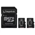 Комплект 2 шт, Карта памяти microSDXC 64 GB KINGSTON Canvas Select Plus, UHS-I U1, 100 Мб/с (class 10), адаптер, SDCS2/64GB