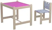 Набор мебели стол стул Малыш 2 гном Котята розовые