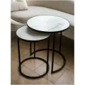 Комплект журнальных столов LUCHI Marble2black, керамогранит, черный, матовая поверхность