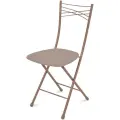 Стул Nika Ника 1, складной, металл, экокожа, коричневый