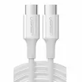 Кабель Ugreen Type-C Male to Type-C Male 2.0 ABS Shell 5A Current, 2 м, белый (60552)