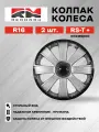 Колпаки колеса REDMARK RS-T+, для иномарок, 16, 2 шт, серебристо-черные