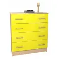 Комод Вита-7 дуб молочный / желтый глянец 80х88х40 см, цвет на заказ