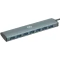 Разветвитель USB DIGMA HUB-7U3.0-UC-G, 7 портов, серый