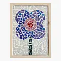 Подарочный набор для творчества и хобби, Мозаика из стекла, Поделка своими руками RASTEBINA, Медитативный бокс, Цветок