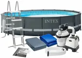 Каркасный бассейн Ultra Frame 549х132см, Intex+песч. фильтр 7900 л/ч