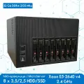 NAS хранилище-микросервер Huananzhi 8 х 3,5 HDD/Xeon E5 2640 v4 2.4 GHz/32 Гб ОЗУ