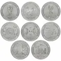 Катар набор из 8-ми монет 1 риал 2022 Чемпионат мира по футболу в Катаре 2022, Мельхиор медь-никель, в сохранности UNC