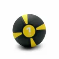 Медбол UNIX Fit PRO 1 кг для рук, утяжеленный мяч для фитнеса и кроссфита, медицинбол, желтый