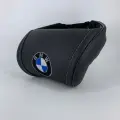 Черная автомобильная подушка под шею на подголовник с вышивкой для BMW. Аксессуары в автомобиль