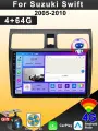 Магнитола для Suzuki Swift 2005-2010, Автомагнитола для Сузуки Свифт 3 ,4G Android 4+64GB 2din Мультимедиа Bluetooth FM WIFI Автомобильный