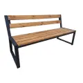 Скамейка Верес-2. 1,6м. На прочном каркасе. Доски цвет Тик. Семь Слонов.