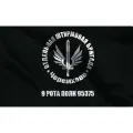 Флаг Отдельная штурмовая бригада Черемхово 9 рота полк 95375, 70х105 см на сетке для флагштока
