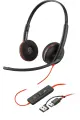 Наушники Poly Blackwire 3220 8X228A6, с микрофоном, проводные, накладные, черные