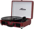 Виниловый проигрыватель ALIVE AUDIO Glam, ручной, красный [glm-01-ch]