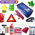 Набор автомобилиста С-13 ГОСТ для ТехОсмотра. Огнетушитель 2кг, Аптечка, Знак аварийный, трос лента 5т.