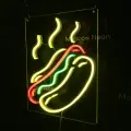 Неоновый светильник, неоновая светодиодная вывеска на стену, настенная неоновая лампа Хот-дог, 31x40 см.