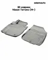 Передние 3D коврики Adamauto в салон для Nissan Terrano 3 пок (14-17)