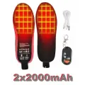 Аккумуляторные греющие стельки с пультом управления 2000 мАч