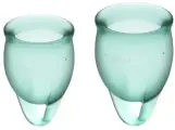 Нaбoр менструальных чаш Satisfyer Feel confident Menstrual Cup Темно-зеленый