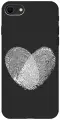Силиконовый чехол на Apple iPhone SE (2022) / SE (2020) / 8 / 7 / Эпл Айфон СЕ 2022 / 8 / 7 с рисунком Lovely Fingerprints W Soft Touch черный