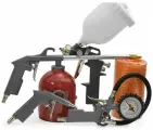 Пневматический набор Pegas pneumatic 5 предметов: краскораспылитель, пистолет для подкачки шин, продувочный и моющий пистолет 2801