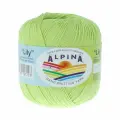 Пряжа ALPINA LILY 100% мерсеризованный хлопок 10 шт. х 50 г 175 м +- 5 м №145 яр. зеленый
