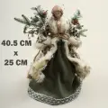 Рождественская декорация Девушка 40,5х25 см в зеленом платье
