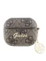 Guess чехол для Airpods 3, PU-кожа 4G Script метал. лого и подвеской, коричневый