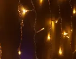 Гирлянда штора Quality Light 2*2 м, 400 экстра теплых белых LED ламп, прозрачный ПВХ, соединяемая, IP20, Laitcom