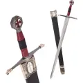 Меч Крестоносец Art Gladius, в ножнах из чёрного золота, 110 см, сталь и замковый сплав