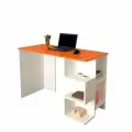 Стол для ноутбука Фрезия-13 белый / оранжевый глянец 115х76х50 см, цвет на заказ