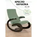 Кресло-качалка для дома и дачи Glider Экси М в ткани Микровелюр, цвет зеленый