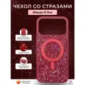 Чехол со стразами с MagSafe для iPhone 17 Pro, iGrape (Красный) / чехол на айфон 17 про