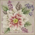 Набор для вышивания Lanarte #PN-0199793 Blooming white (Цветущий белый цвет), Счетный крест, 33 x 33 см