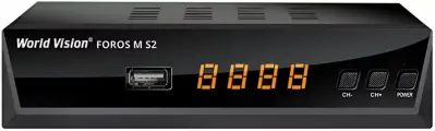 Ресивер цифровой World Vision FOROS M S2 спутниковая DVB-S/S2/T2-MI тв приставка. Поддержка 3G модема.