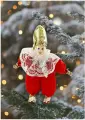 Новогодняя игрушка на елку Потешный Промысел. Елочная игрушка. Фарфоровая кукла-подвеска Гномик-клоун. Сувенир ручной работы