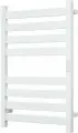 Полотенцесушитель дизайнерский электрический, профильный BAU Elite 50х80, 8 планок, универсальный, белый полуматовый