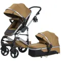 Детская коляска-трансформер 3 в 1 Luxmom 558, пустынный желтый