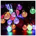 Электрогирлянда уличная шарики мультицвет с постоянным режимом свечения 10 метров \ Новогодняя гирлянда шарики\ От сети 220 В \ NewLight
