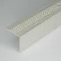 Порожек для напольных покрытий 25x25 мм, длина 1,8 м, уголок алюминиевый Русский профиль, накладки на ступени, груша белая