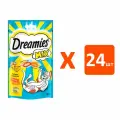 Лакомство DREAMIES MIX для кошек подушечки с лососем и сыром (60 гр х 24 шт)